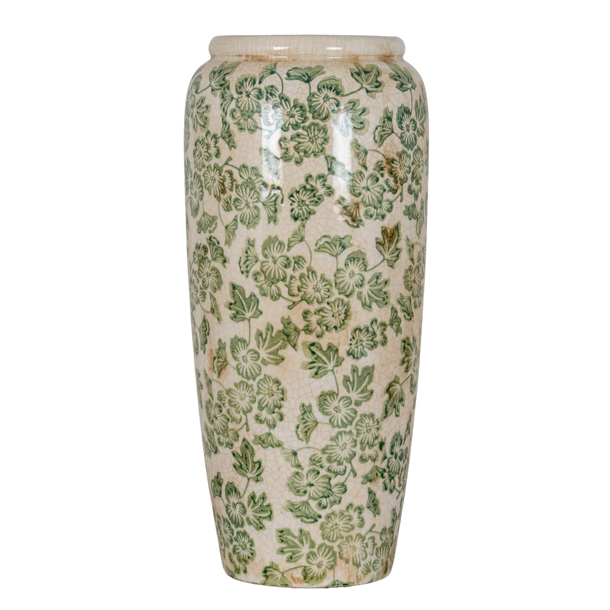 Coquetdale Green Clover Tall Vase