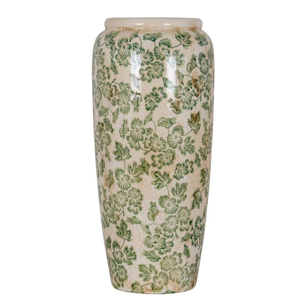Coquetdale Green Clover Tall Vase