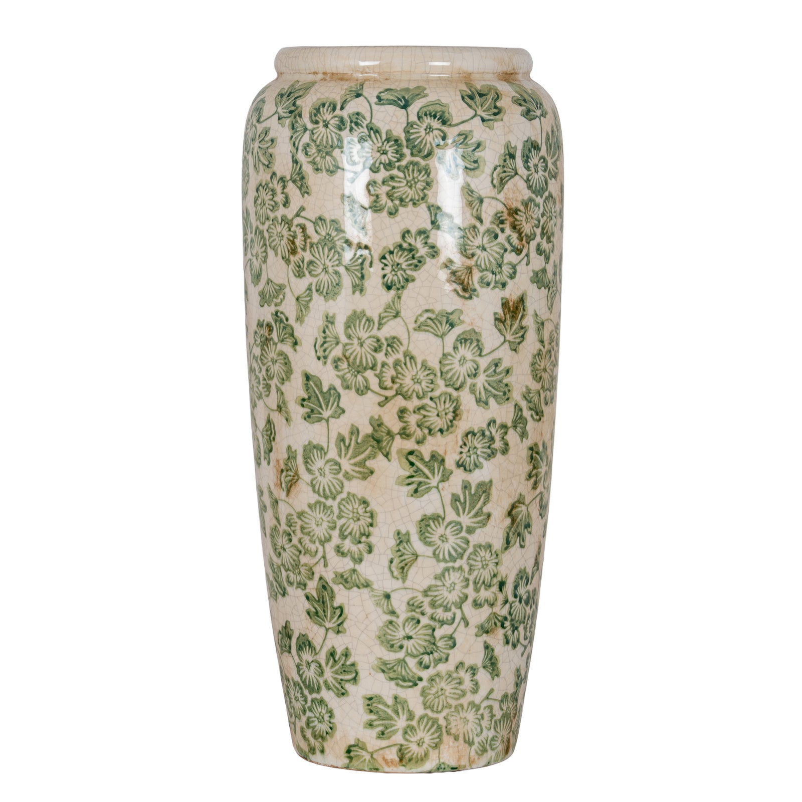 Coquetdale Green Clover Tall Vase