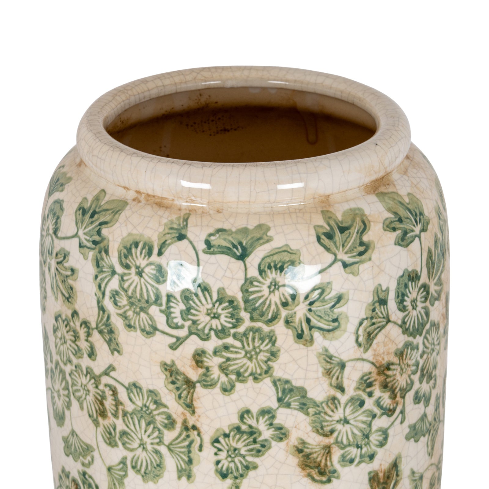 Coquetdale Green Clover Tall Vase