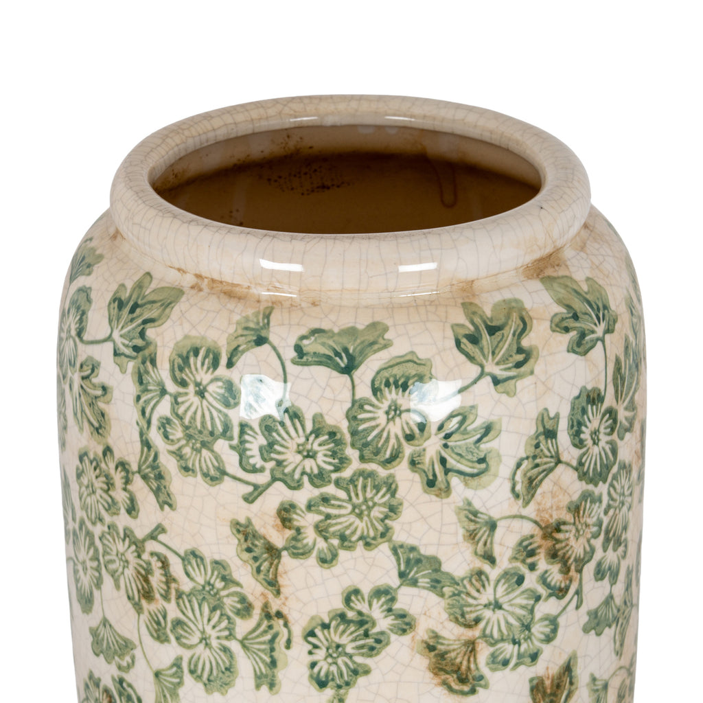 Coquetdale Green Clover Tall Vase
