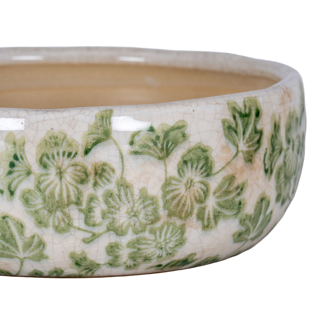 Barrasford Large Green Ceramic Bowl Pot