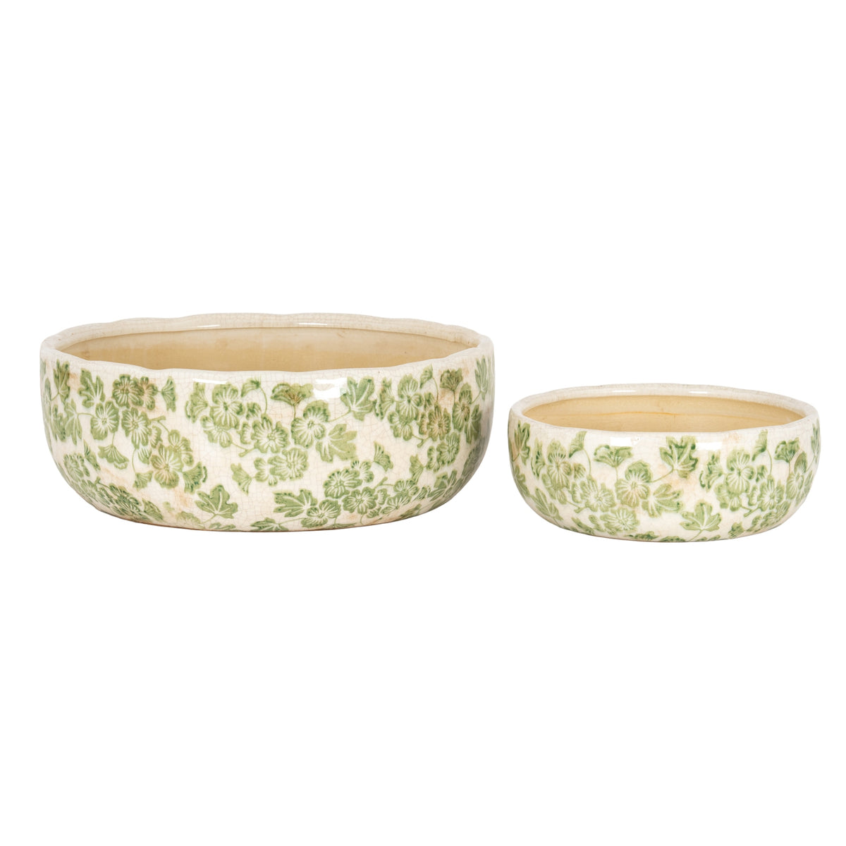 Barrasford Large Green Ceramic Bowl Pot
