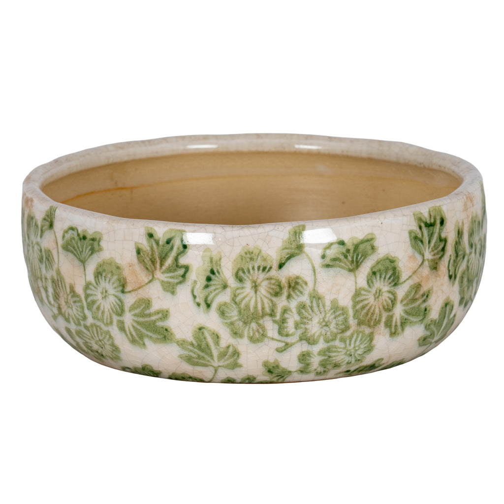 Barrasford Large Green Ceramic Bowl Pot