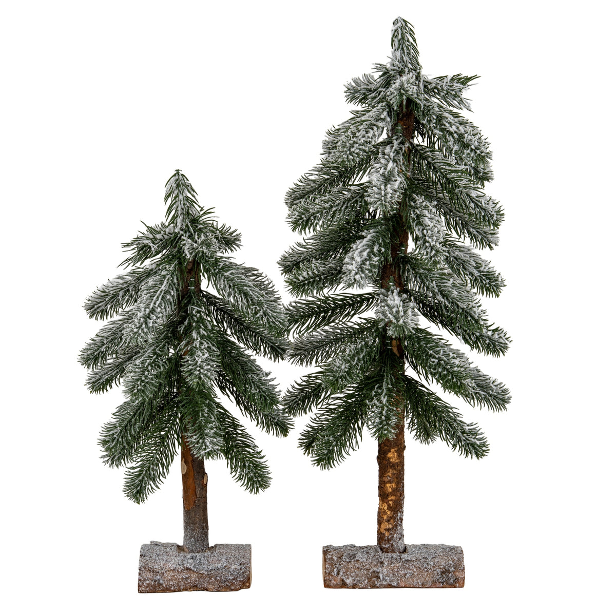 Wark Medium Snowy Pine Tree on Wooden Stand