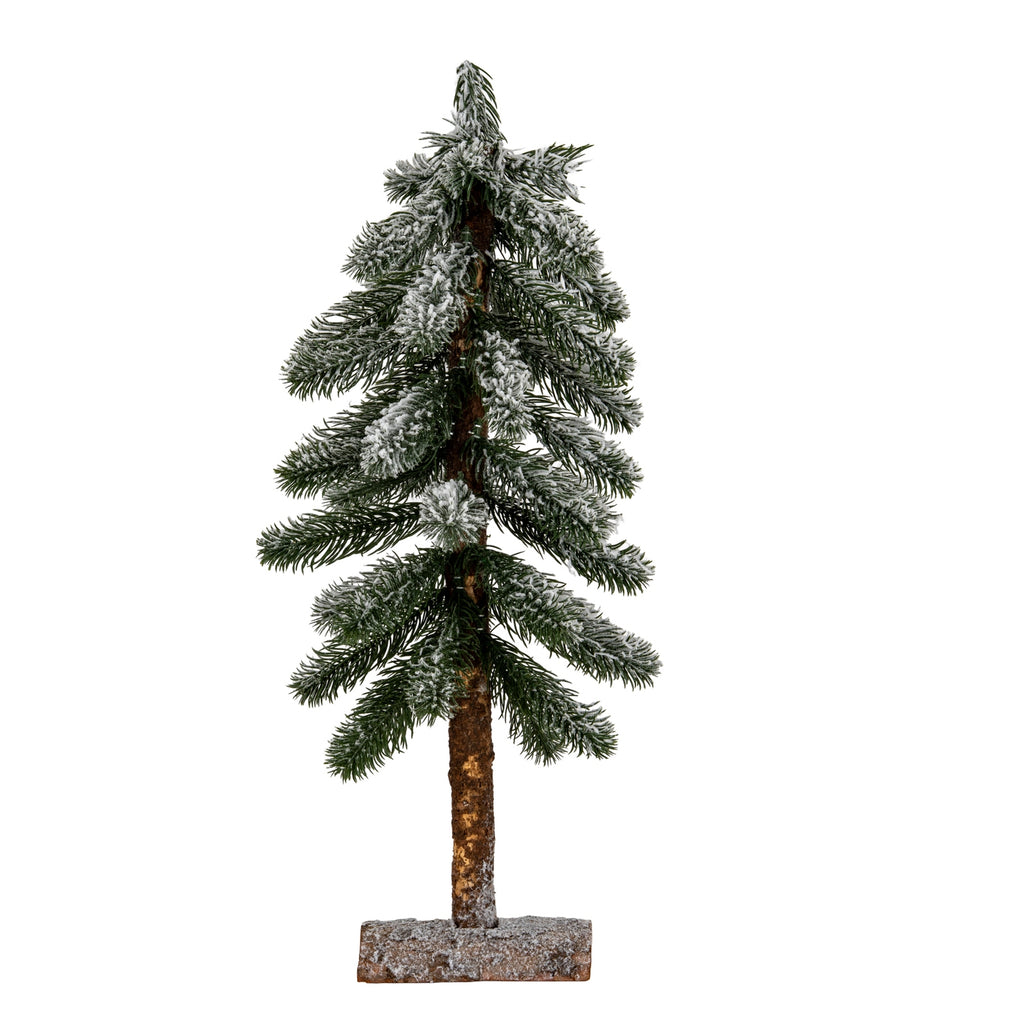 Wark Medium Snowy Pine Tree on Wooden Stand