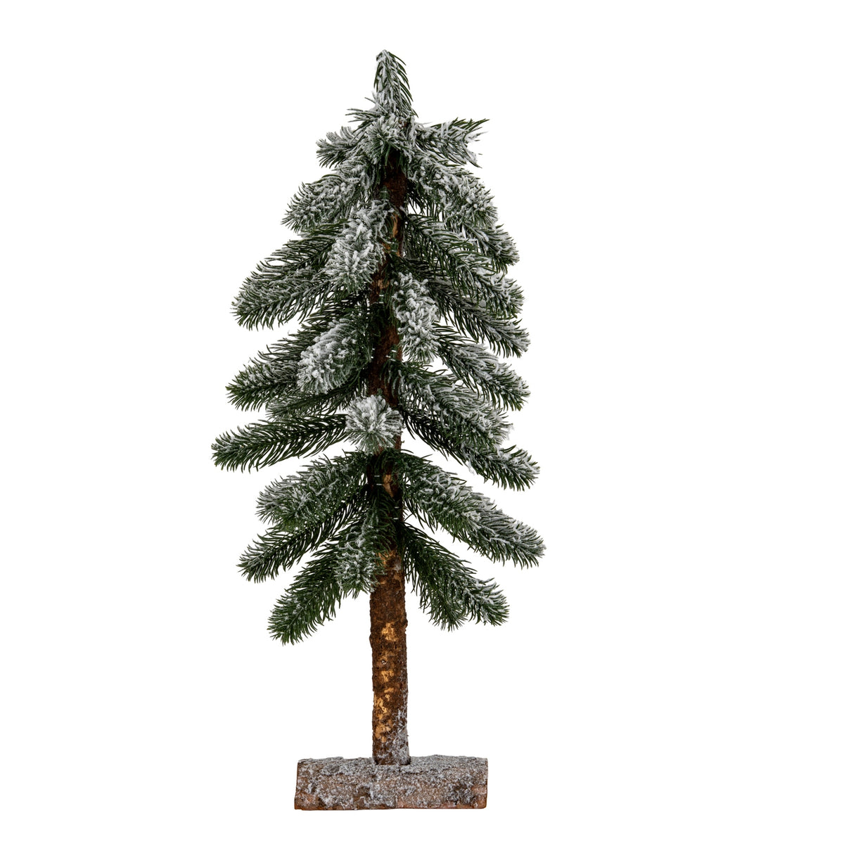 Wark Medium Snowy Pine Tree on Wooden Stand