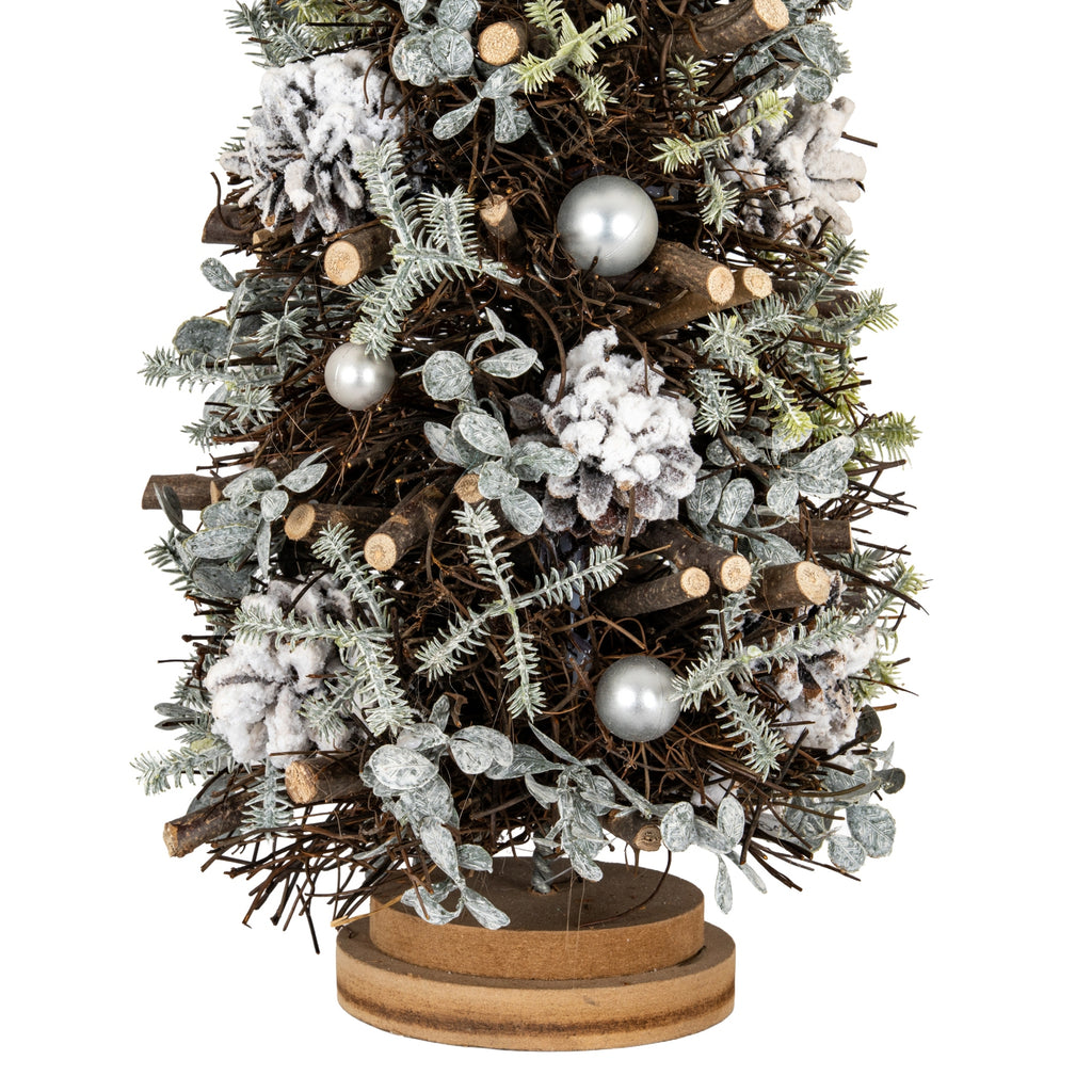 Greenhaugh Large Frosted Tree with Pinecones
