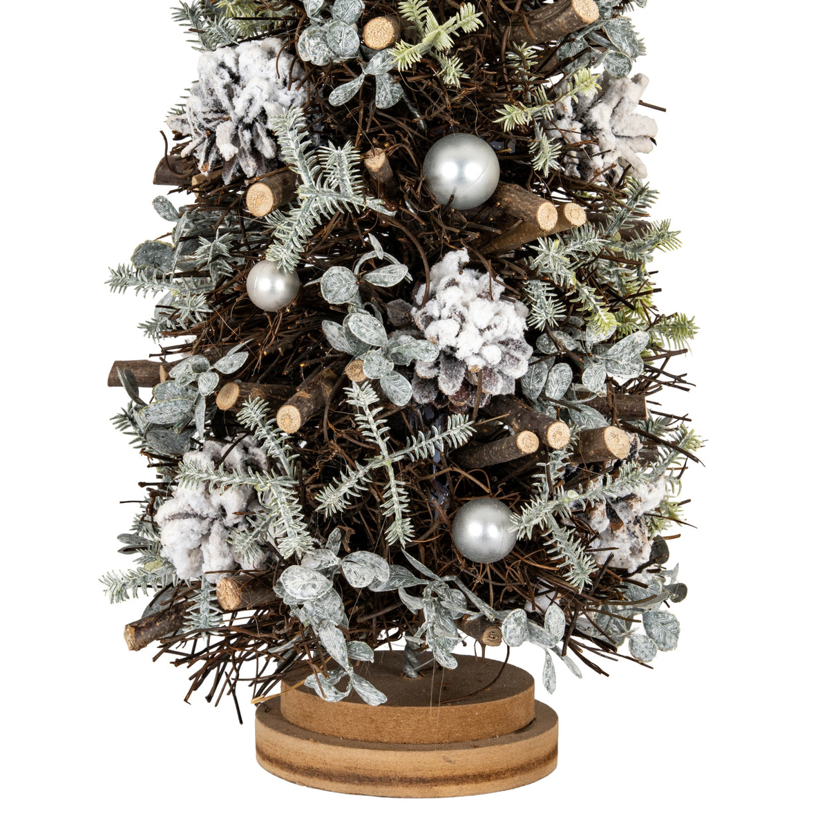 Greenhaugh Large Frosted Tree with Pinecones