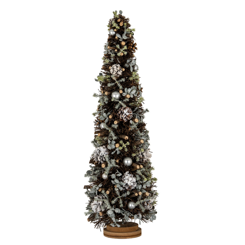 Greenhaugh Large Frosted Tree with Pinecones