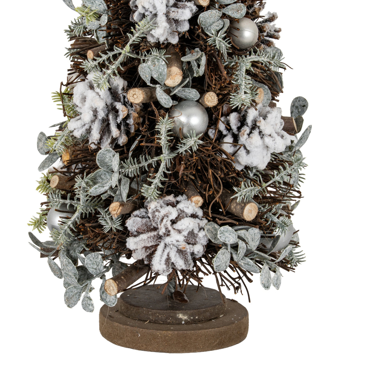 Tarset Medium Frosted Tree with Pinecones