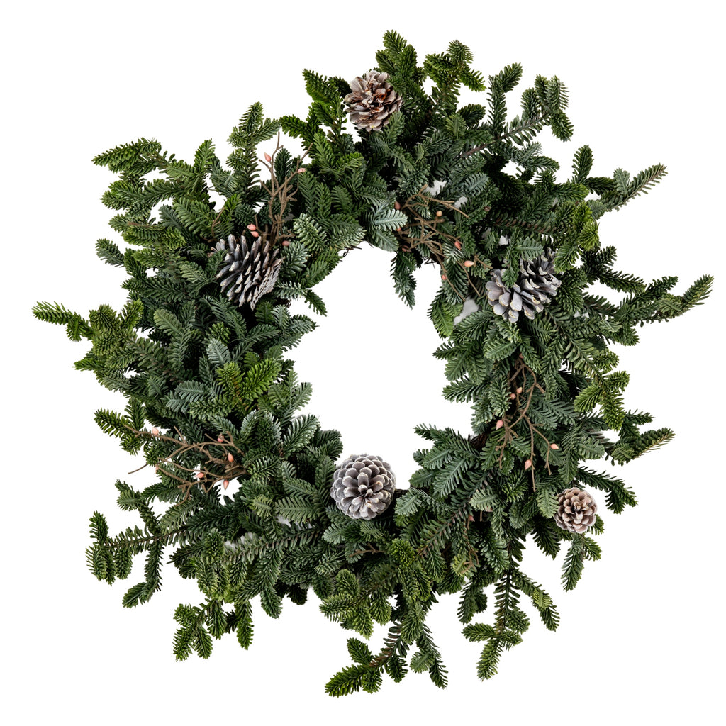 Charlton Pine Wreath with Pinecones