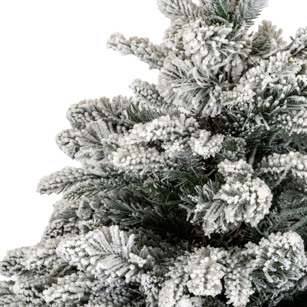 Bolam Snowy Pre-Lit Fir Tree in Rattan Pot