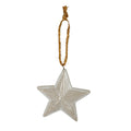 Flurry Star White Ceramic Tree Ornament