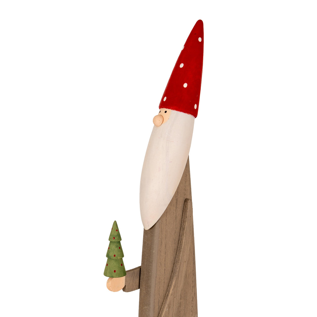 Netherton Wooden Christmas Elf with Tree and Bell