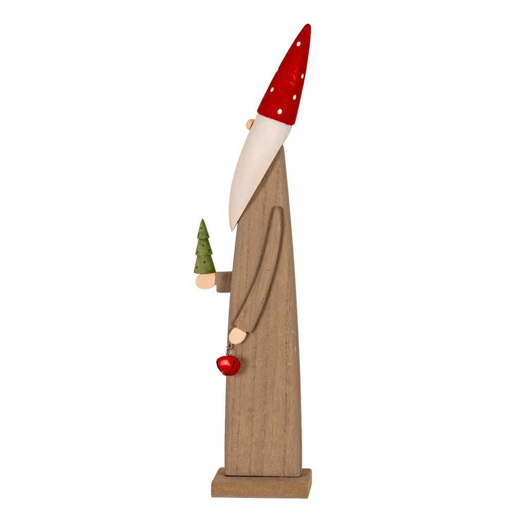 Netherton Wooden Christmas Elf with Tree and Bell