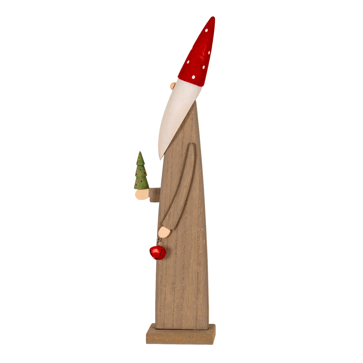 Netherton Wooden Christmas Elf with Tree and Bell