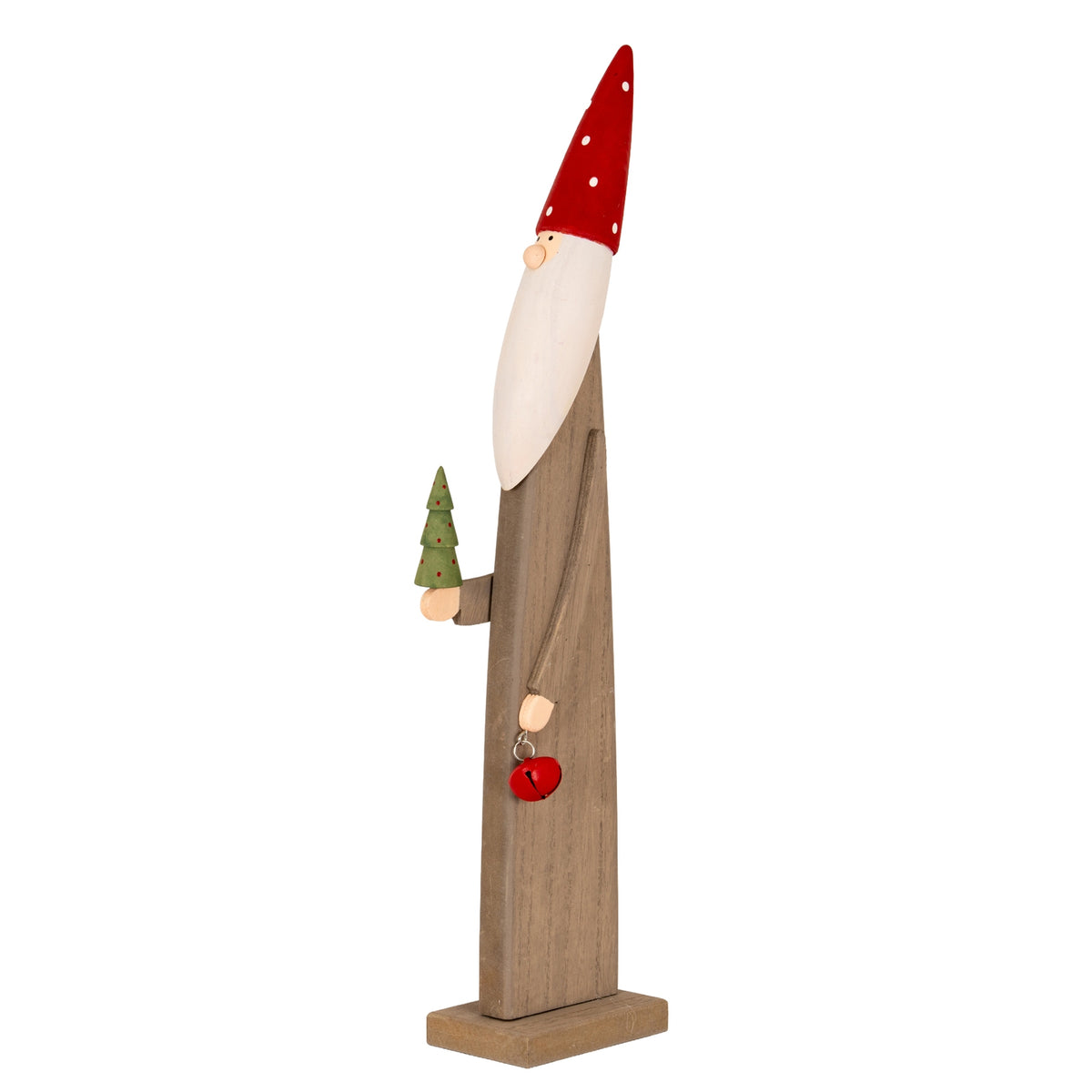 Netherton Wooden Christmas Elf with Tree and Bell
