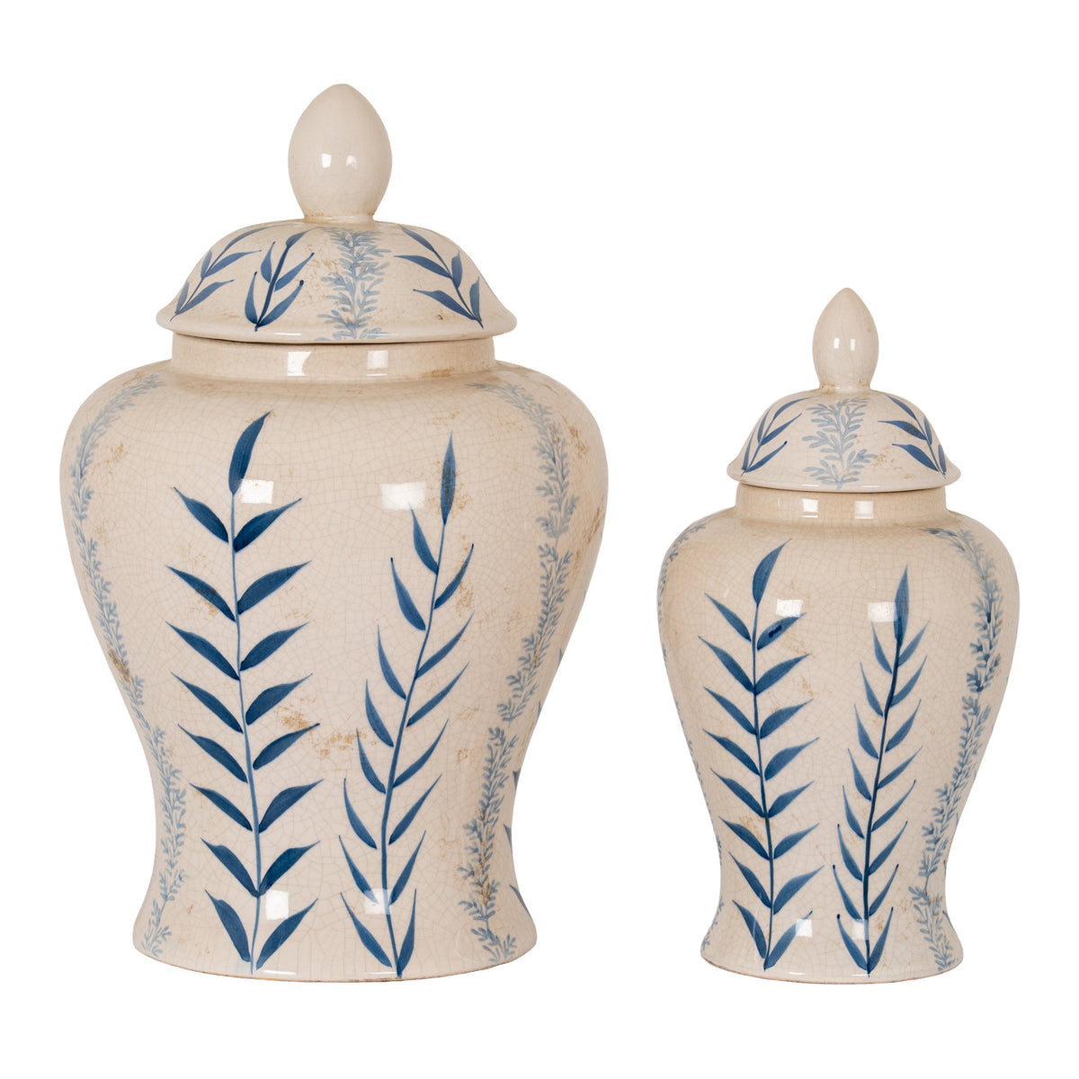 Eglingham Blue Floral Ceramic Ginger Jar