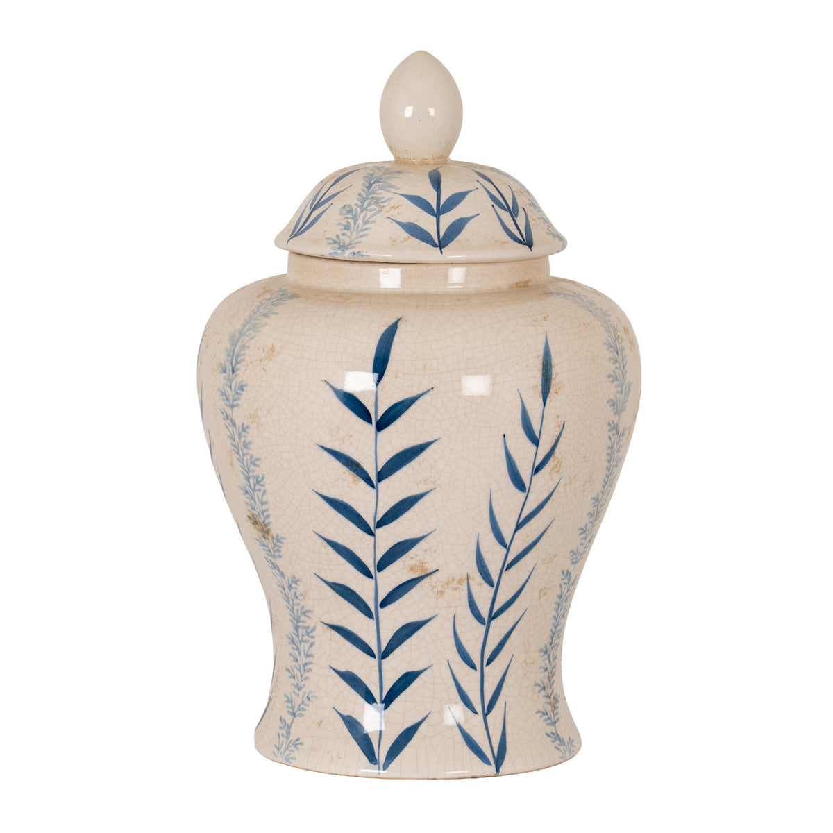 Eglingham Blue Floral Ceramic Ginger Jar
