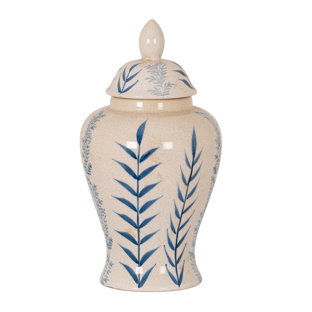 Chatton Large Blue Floral Ceramic Ginger Jar