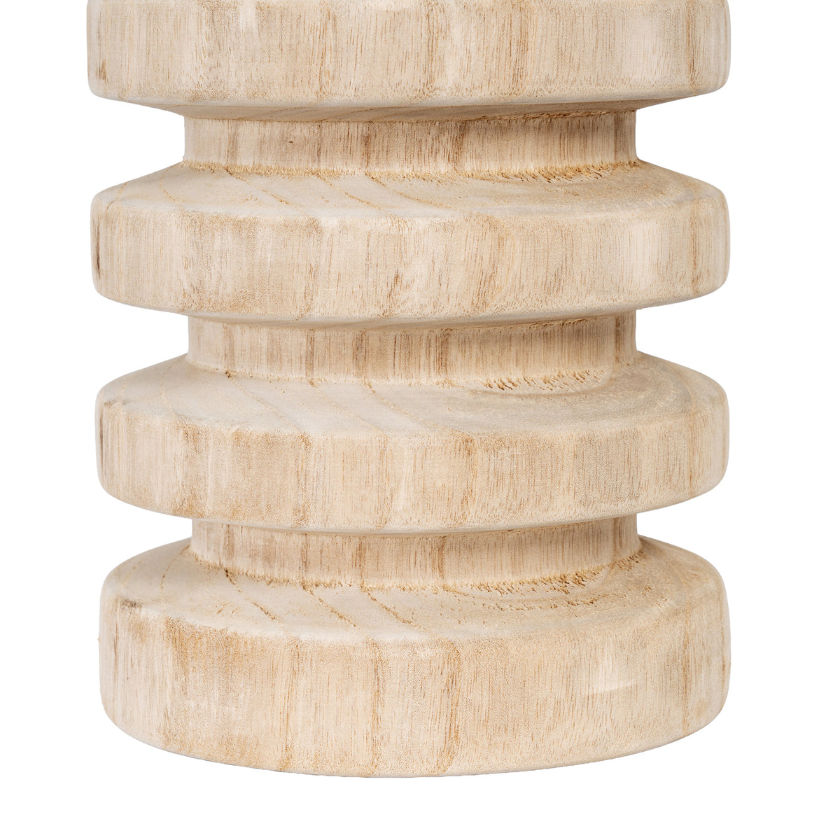 Whittonstall Ribbed Wooden Vase