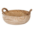 Apperley Deep Wooden Bowl with Rope Handles