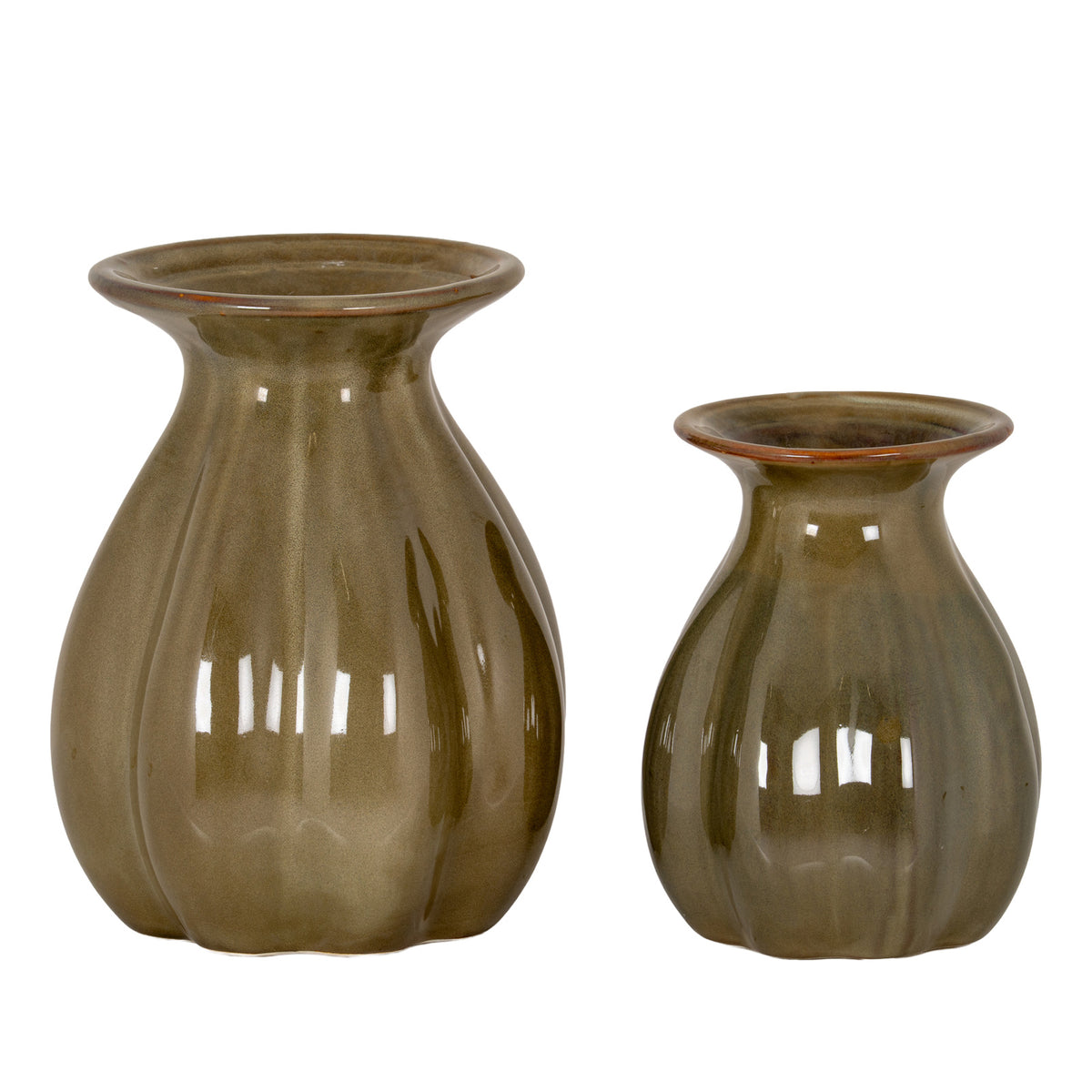 Fourstones Large Sage Ceramic Bud Vase