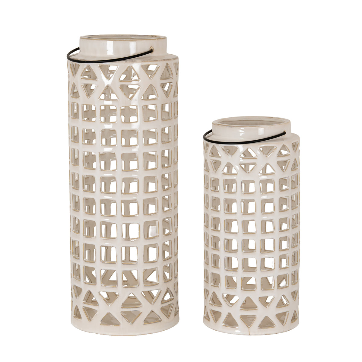 Whittle Medium Ceramic Window Lantern