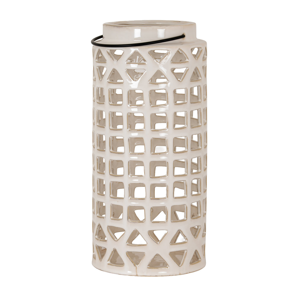 Whittle Medium Ceramic Window Lantern
