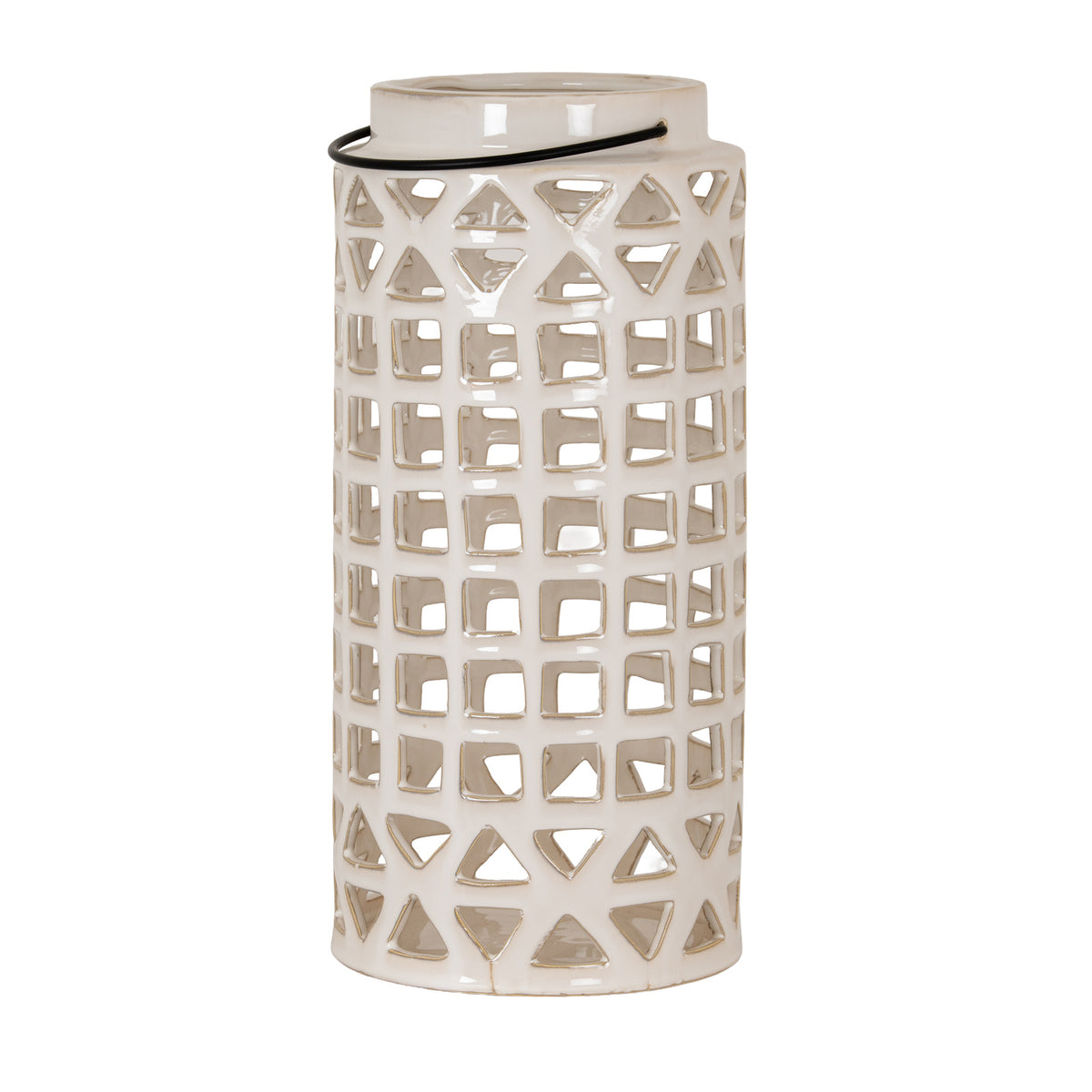 Whittle Medium Ceramic Window Lantern