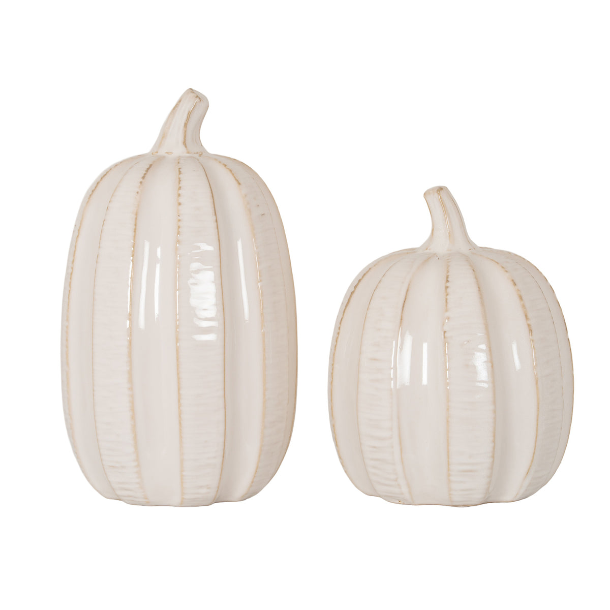 Ridley Large White Ceramic Pumpkin