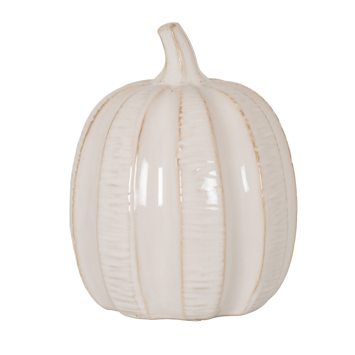 Ridley Large White Ceramic Pumpkin