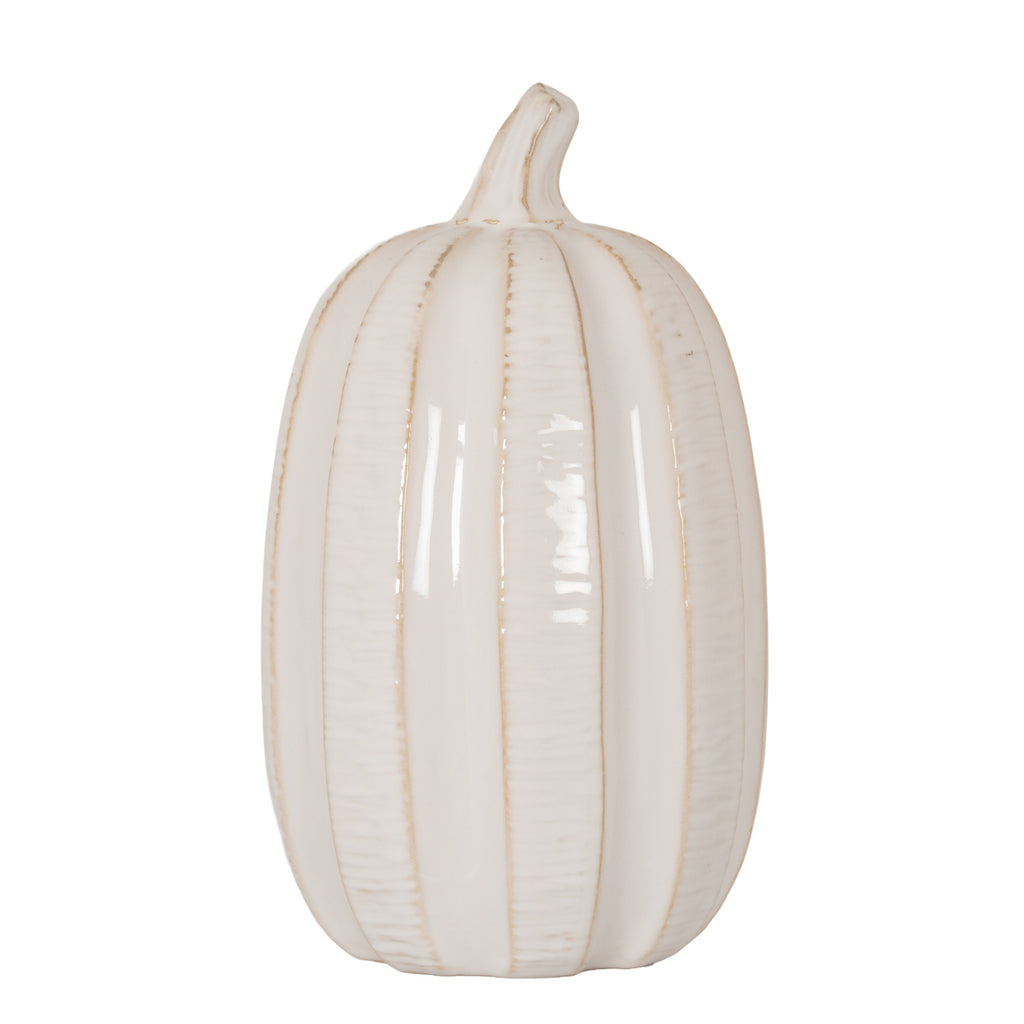 Beltingham Tall White Ceramic Pumpkin