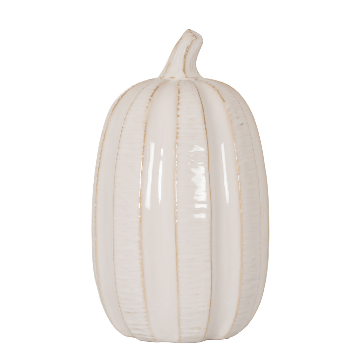 Beltingham Tall White Ceramic Pumpkin
