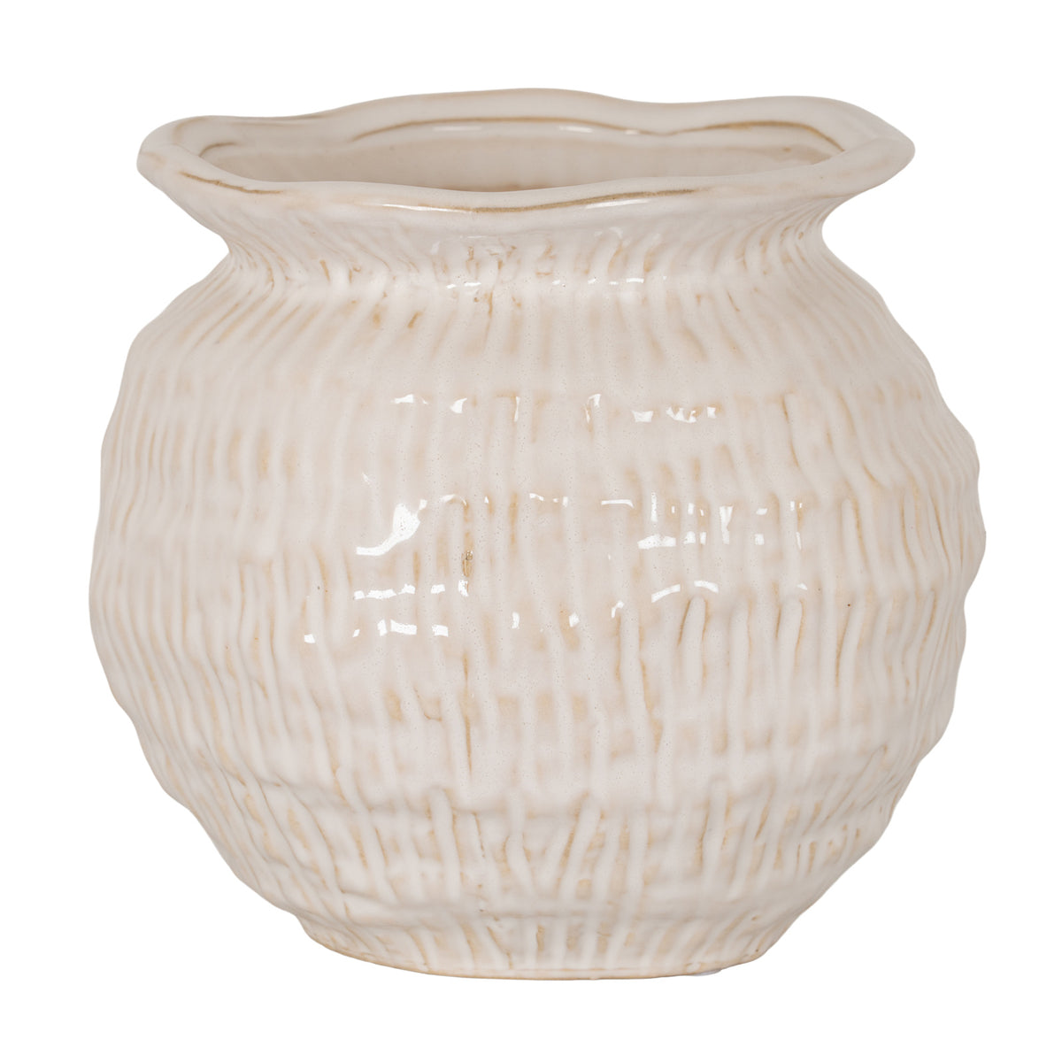 Kellah Small Wavy Rim Round Vase