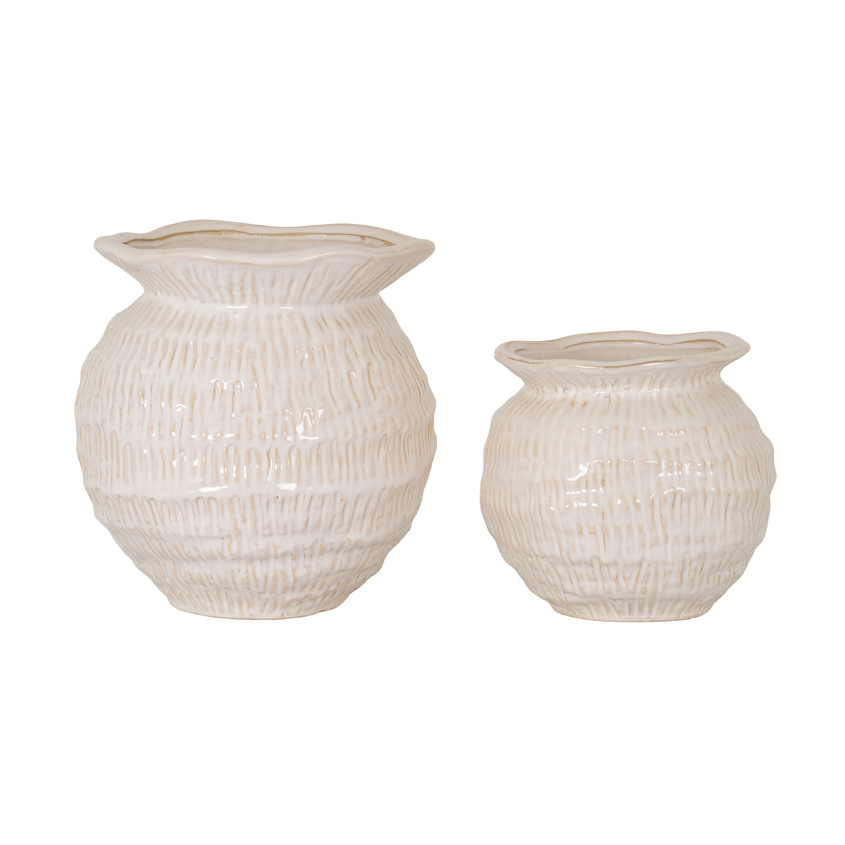 Blenkinsopp Medium Wavy Rim Round Vase