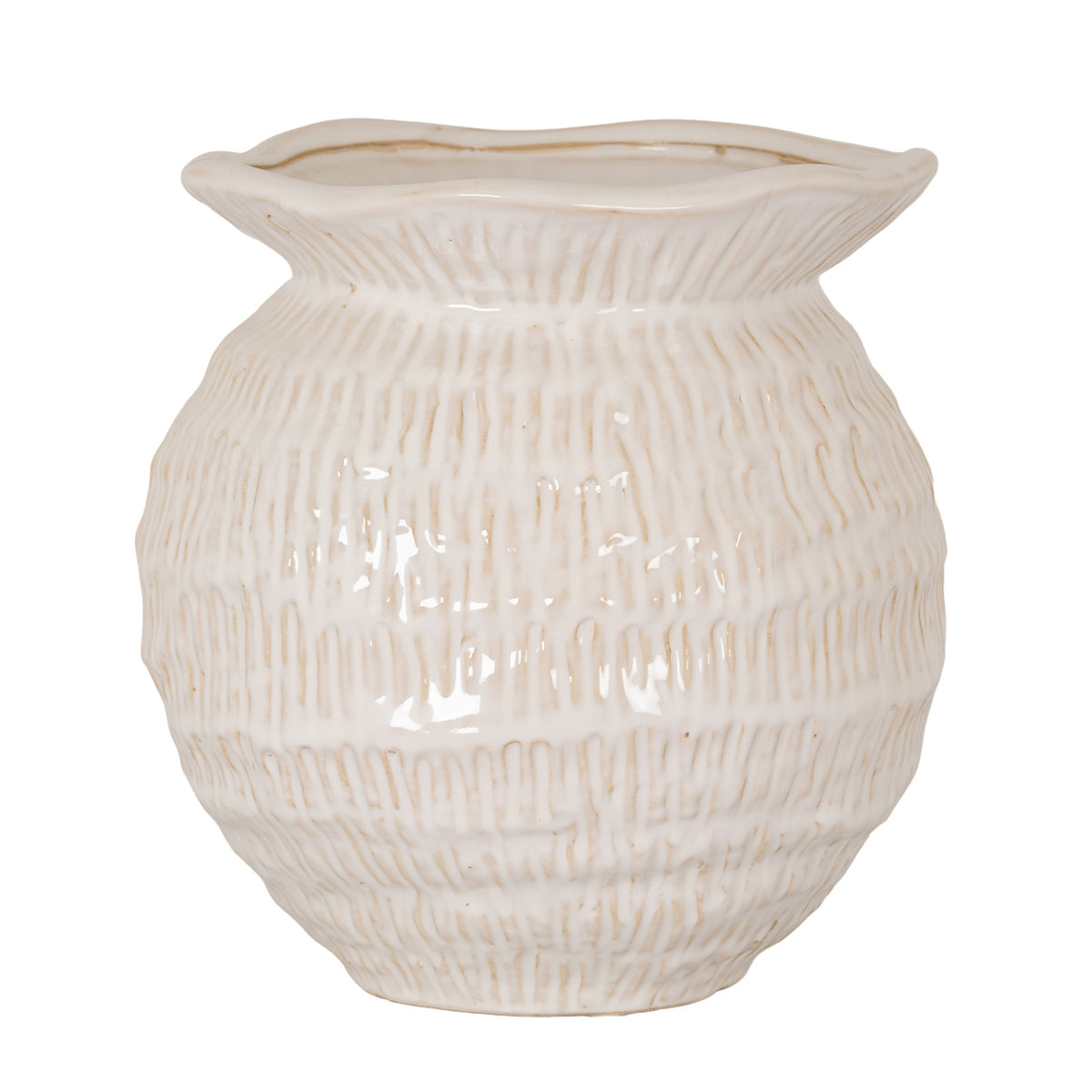 Blenkinsopp Medium Wavy Rim Round Vase