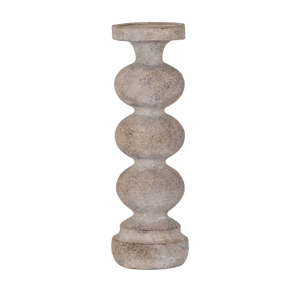 Thornley Medium Grey Ceramic Candlestick