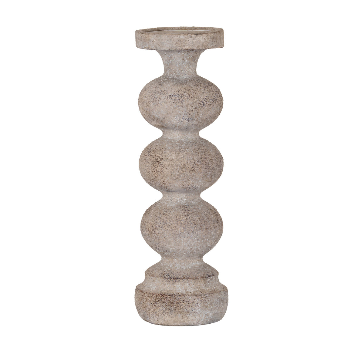 Thornley Medium Grey Ceramic Candlestick