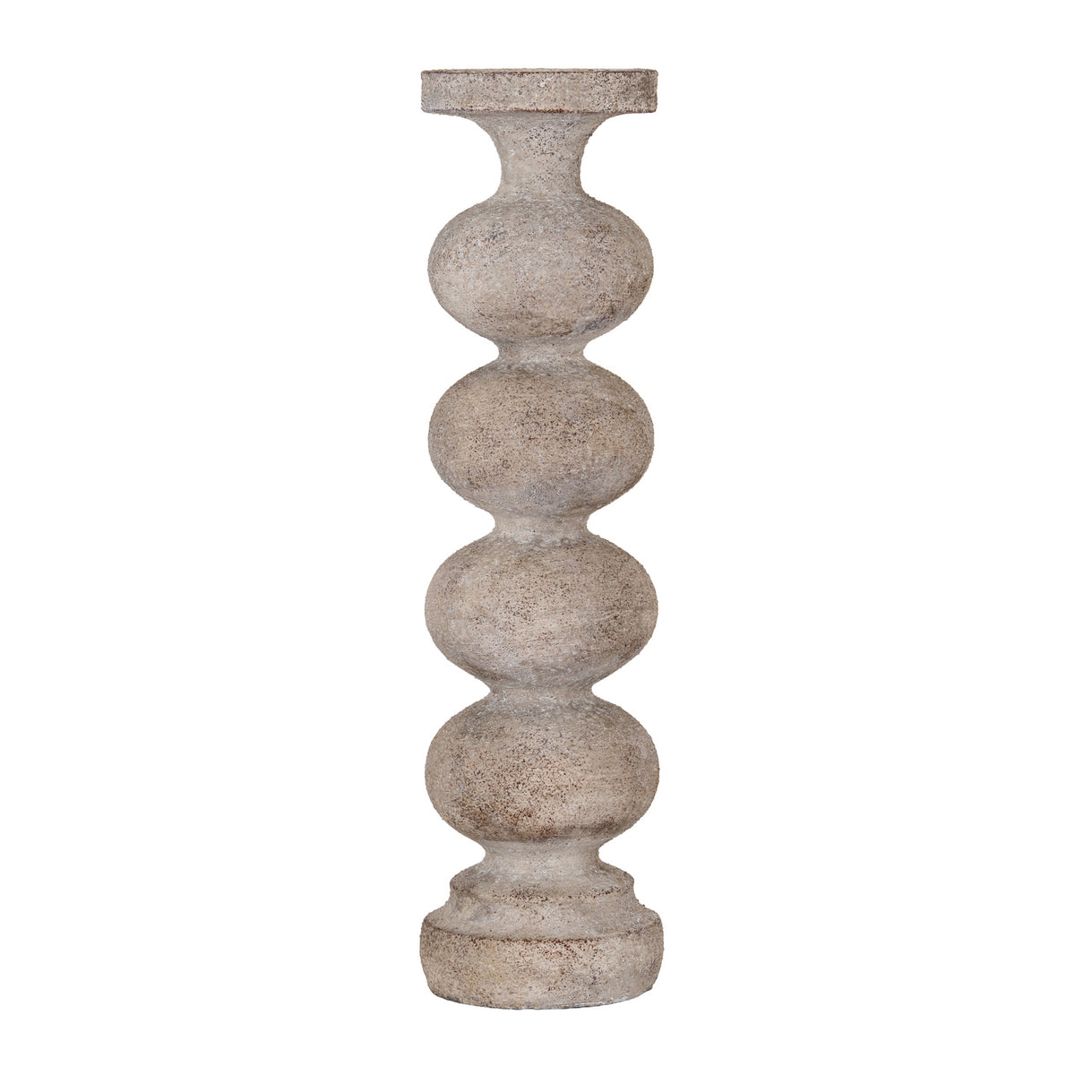 Baybridge Large Grey Ceramic Candlestick