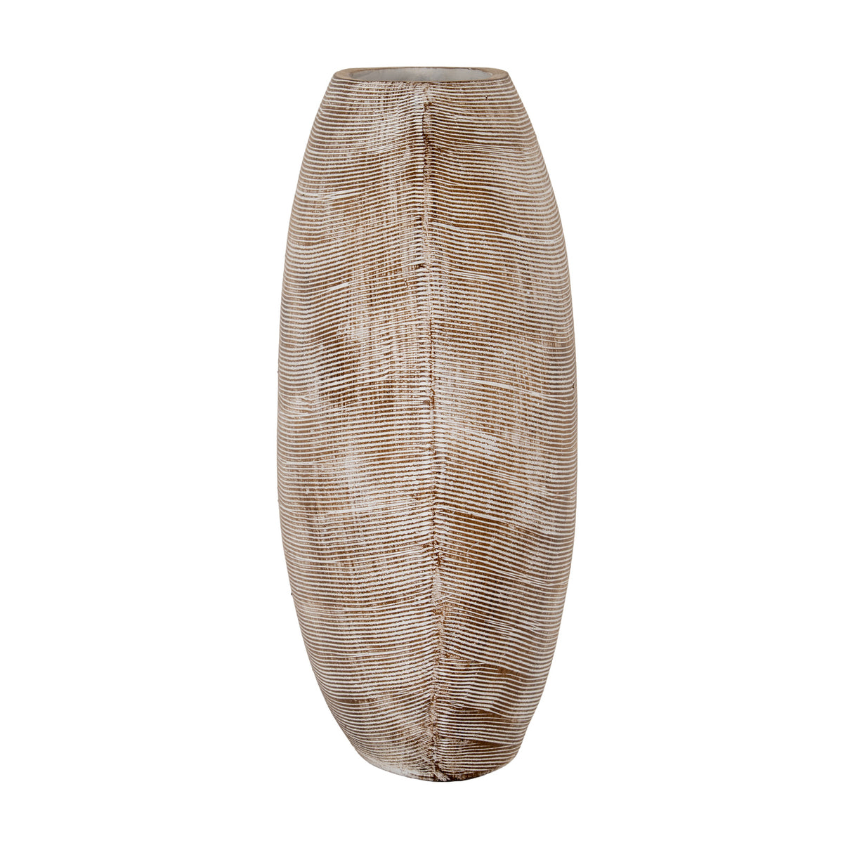Tweedmouth Grey Ceramic Statement Fin Vase
