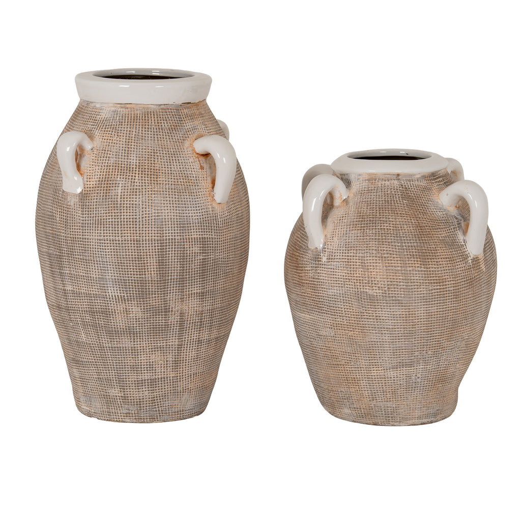 Scremerston Medium Grey Ceramic Urn Vase