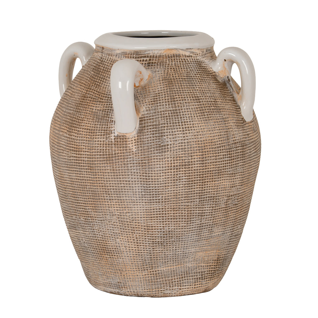 Scremerston Medium Grey Ceramic Urn Vase