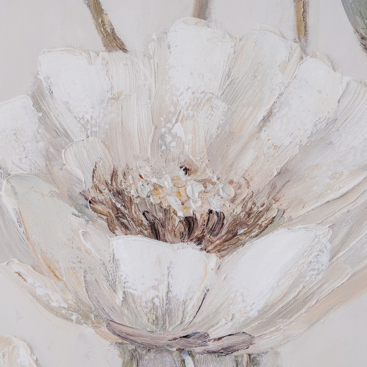 Barmoor Floral Hand Painted Framed Canvas