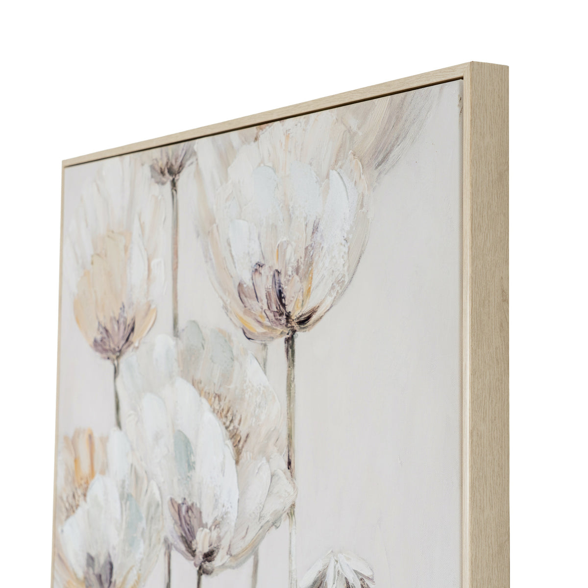 Barmoor Floral Hand Painted Framed Canvas