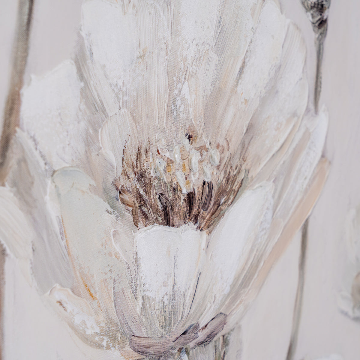 Barmoor Floral Hand Painted Framed Canvas