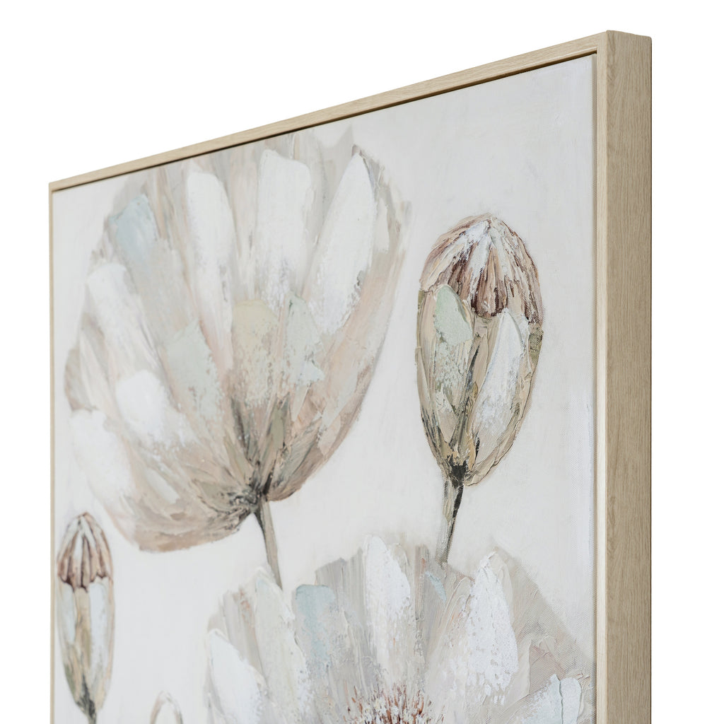 Holburn Floral Hand Painted Framed Canvas