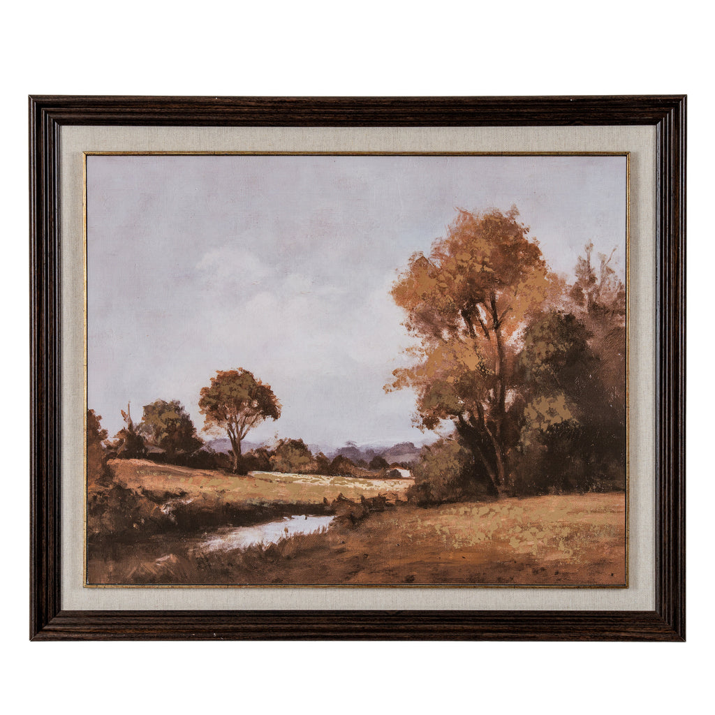 Brownieside Autumn Landscape Framed Canvas