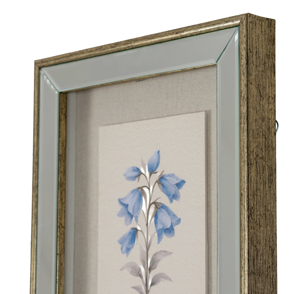 Chesterwood Textured Paper Bluebell In Mirrored Frame